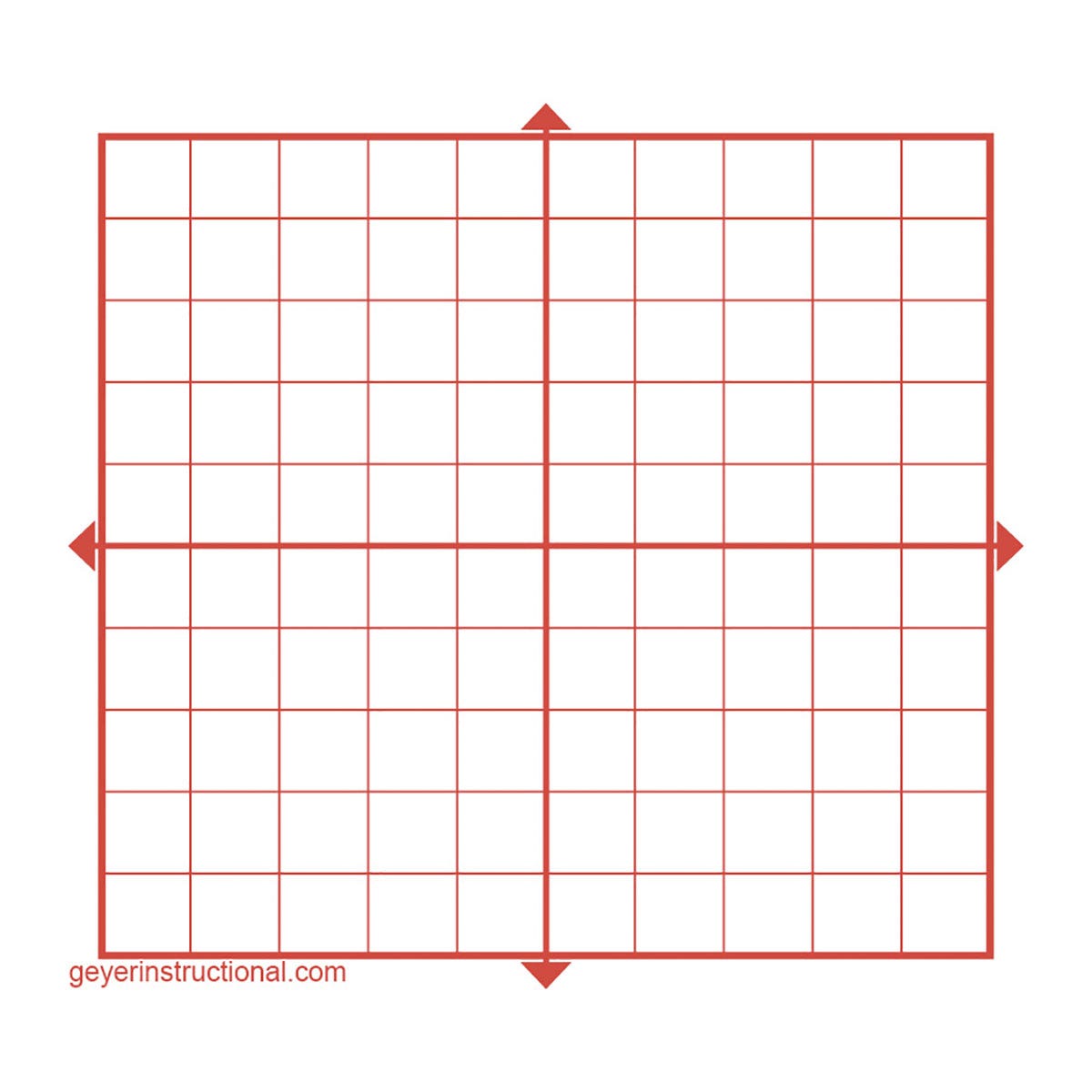 TB27236-Graphing Post-It® Notes - X & Y-Axis - 10 in. x 10 in. Total Grid Size - Set of 4