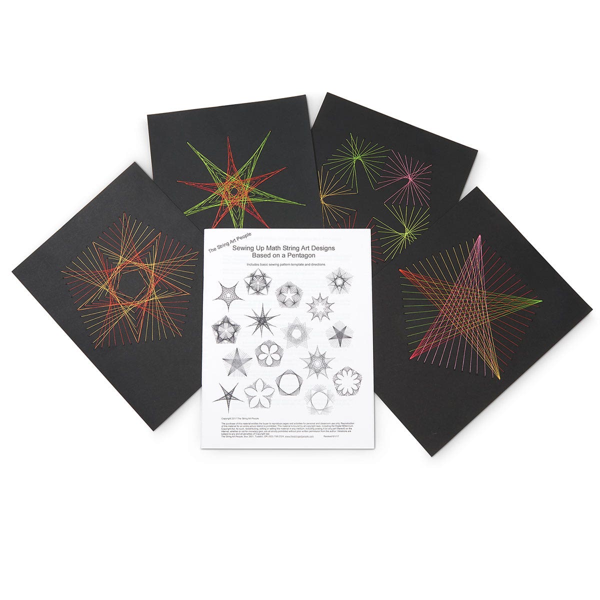 TB27295-Sewing Up Math Kit - 15 String Art Designs Based on a Pentagon
