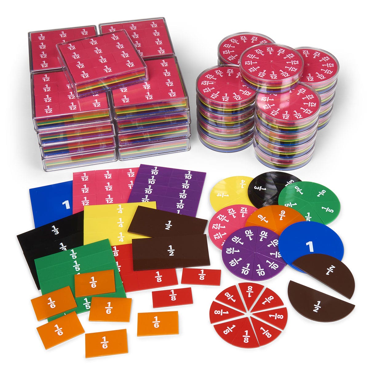 TB27402-Printed Fraction Circles & Squares Complete Set