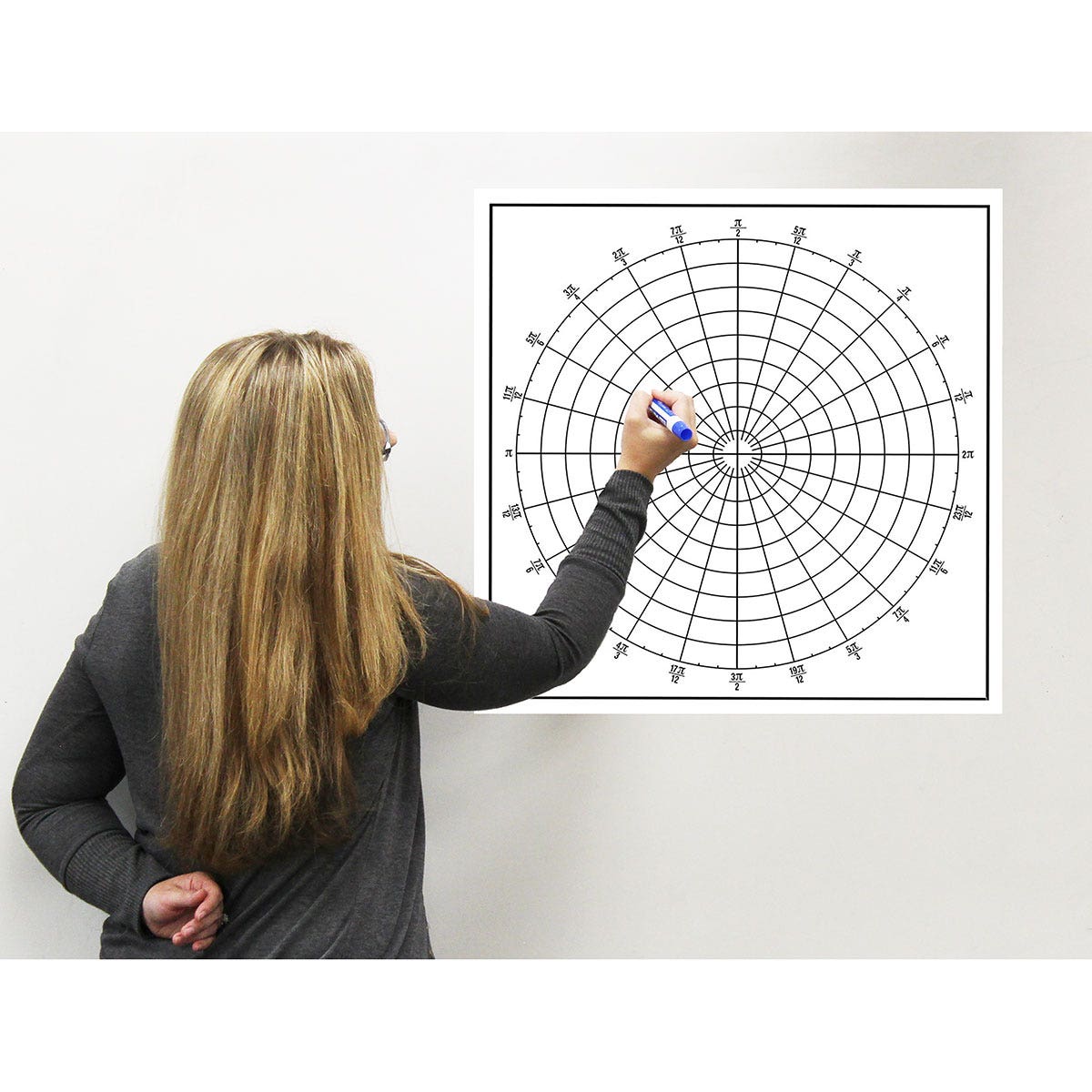 TB27567-Easy Cling Graph - Polar Graph with Radians