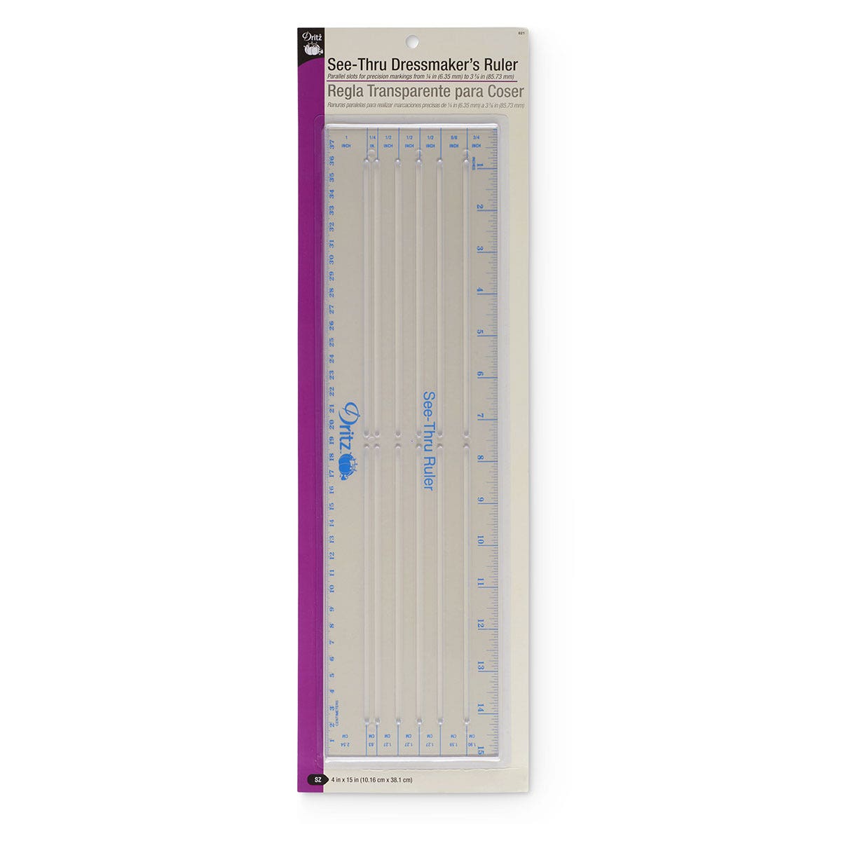W02854-Dritz® See-Thru Dressmaker’s Ruler