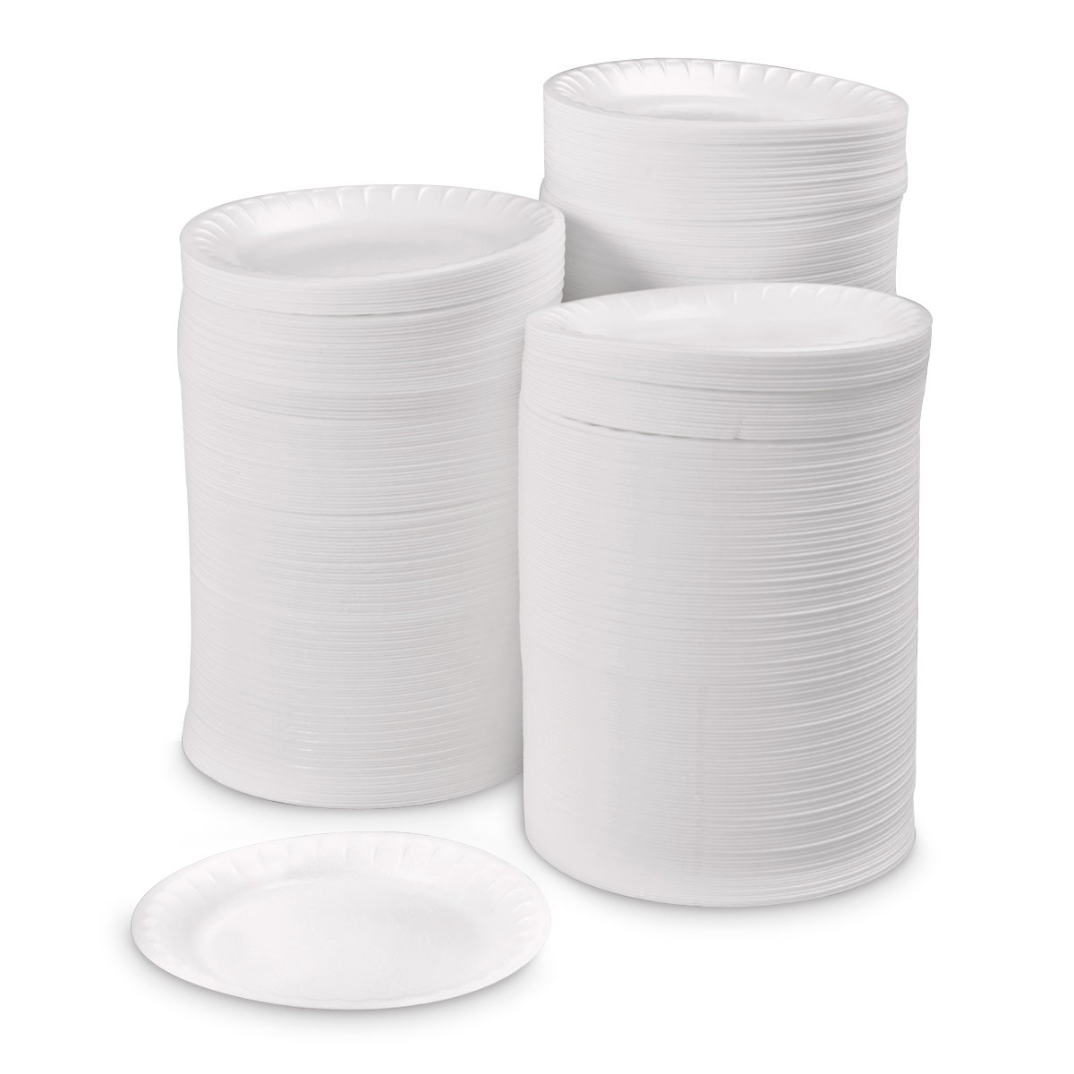 WA06583(A)-White 9 in. Styrofoam® Disposable Plates