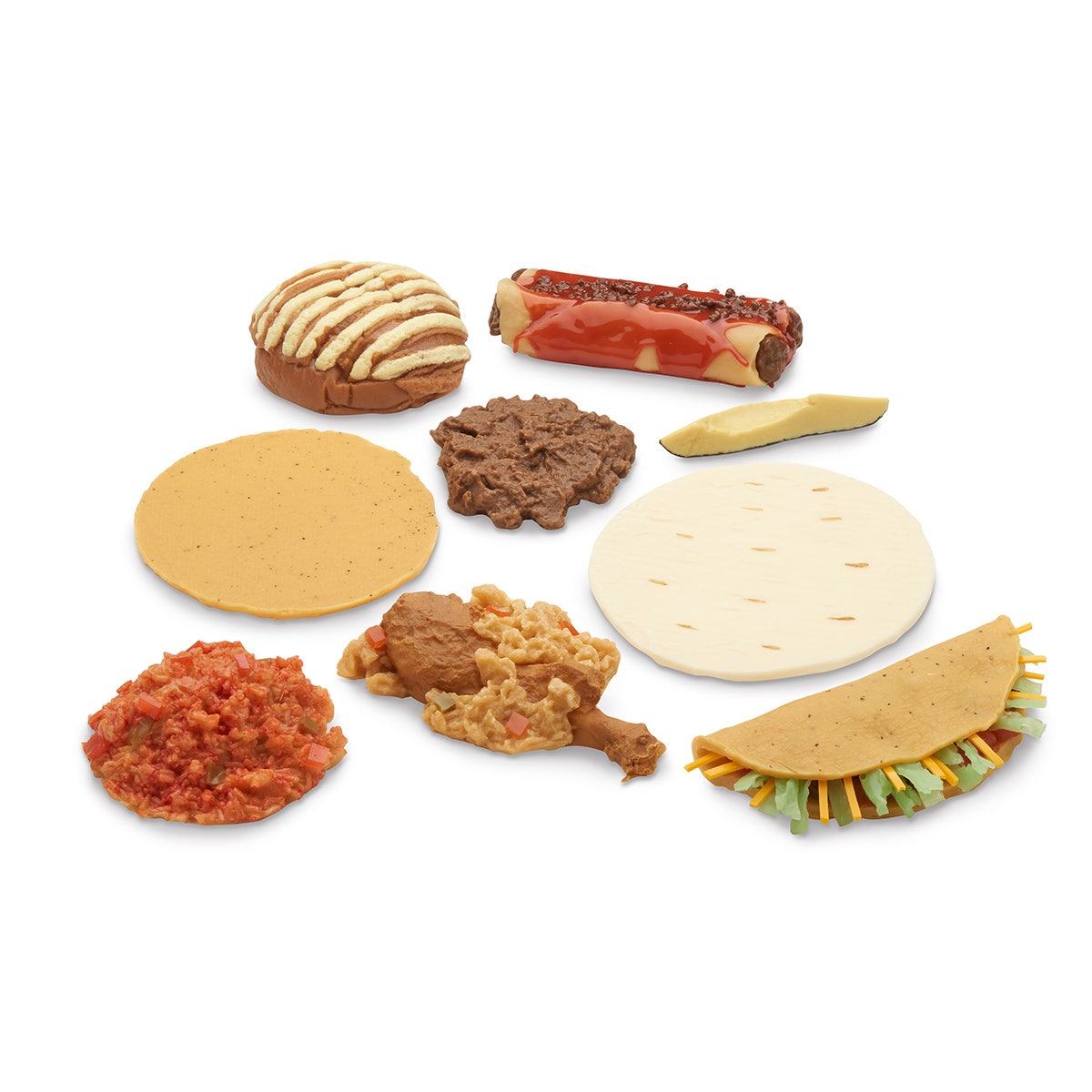 WA19638-Mexican-American Ethnic Food Replica Set