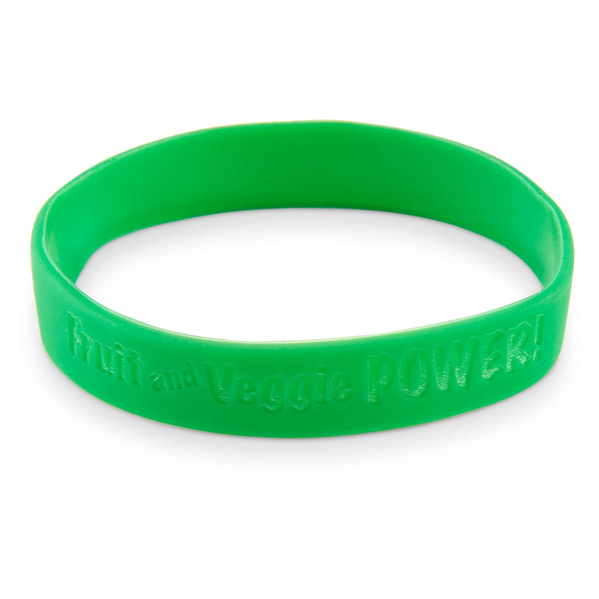 WA24982-Healthy Message Silicone Bracelet - Fruit and Veggie Power