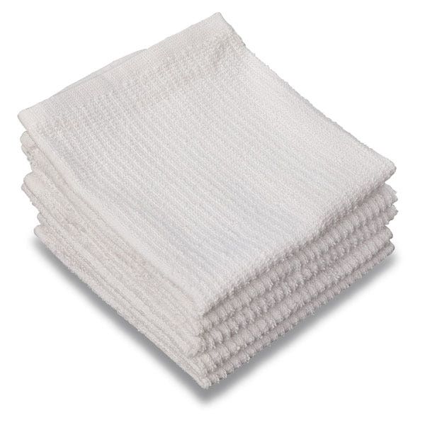 WA28551-Ribbed Bar Mops - 12 in. x 12 in. - Package of 5