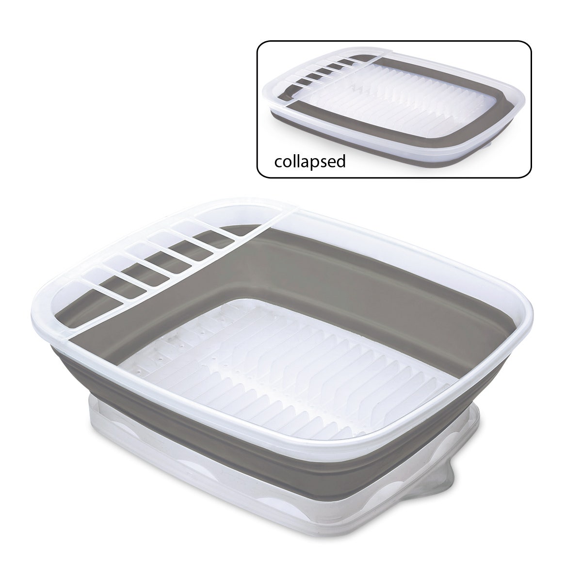 WA28791-Collapsible Countertop Dish Drainer with Snap-On Drain Board