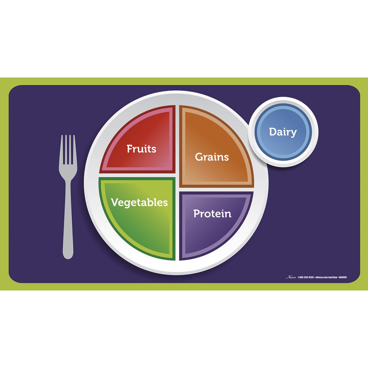 WA29396-MyPlate Cling Place Mats - 19 in. x 11 in. - Set of 5