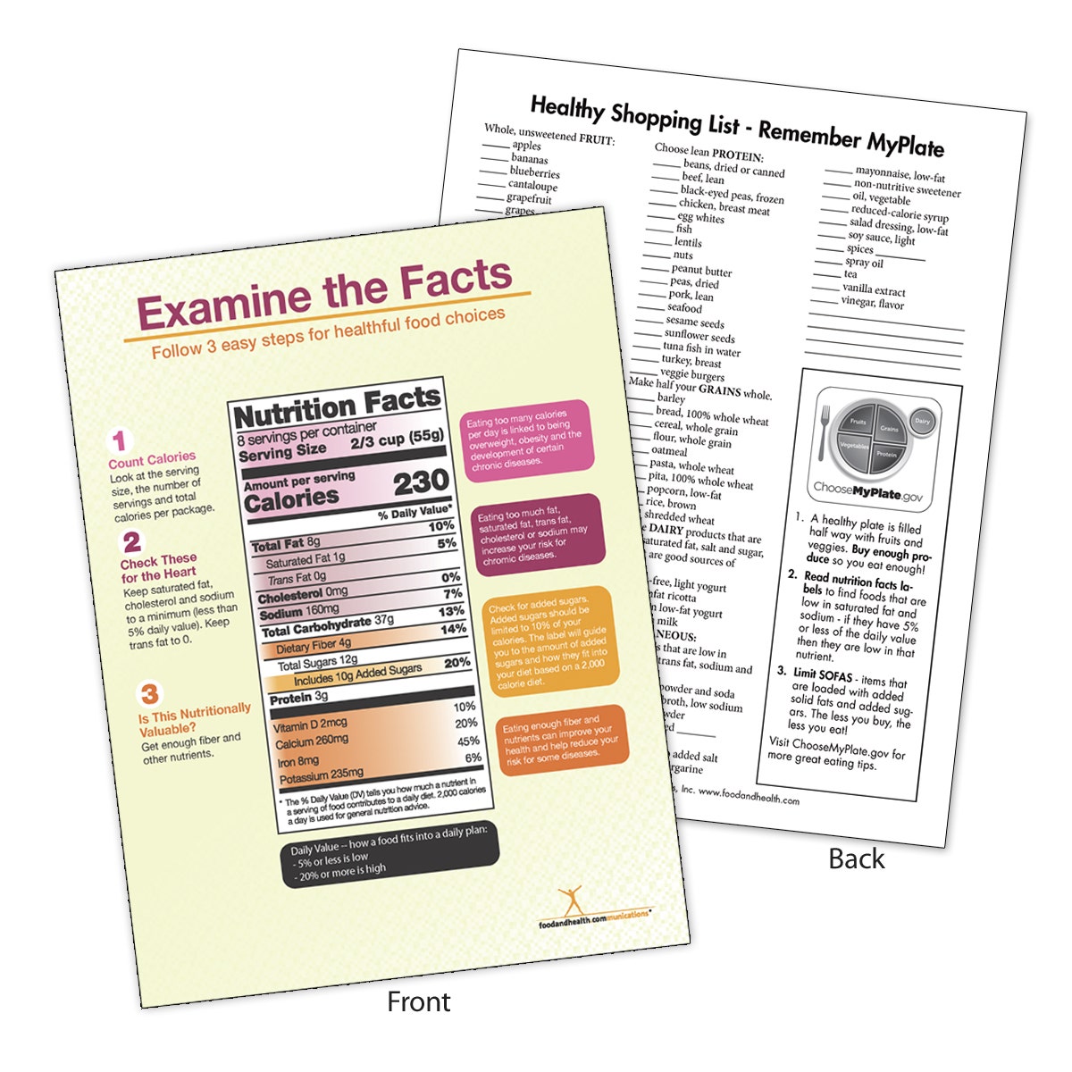 WA29561-Nutrition Label Handouts - 8-1/2 in. x 11 in. - 75 Sheets