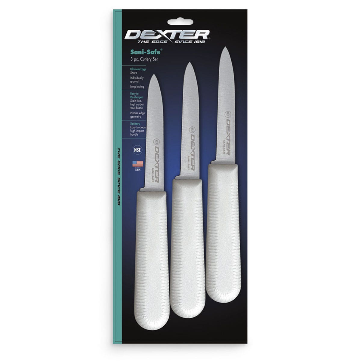 WA32834-Dexter® Sani-Safe® Set of Three Paring Knives