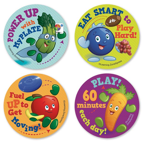 WA33046-Active Kids MyPlate Stickers