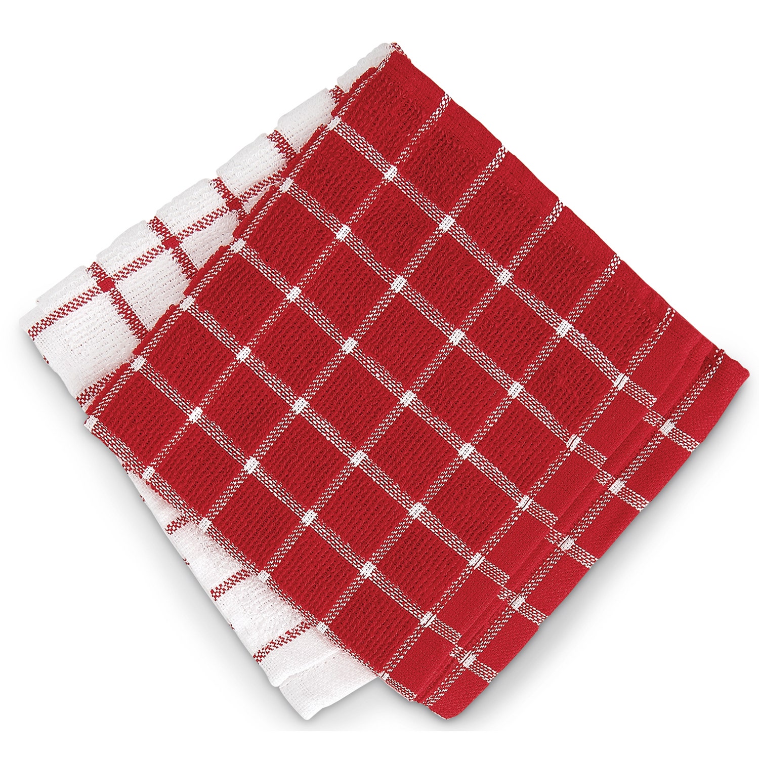 X0000WA34014-Windowpane Terry Dishcloths - 12 in. x 12 in. - Pack of 12