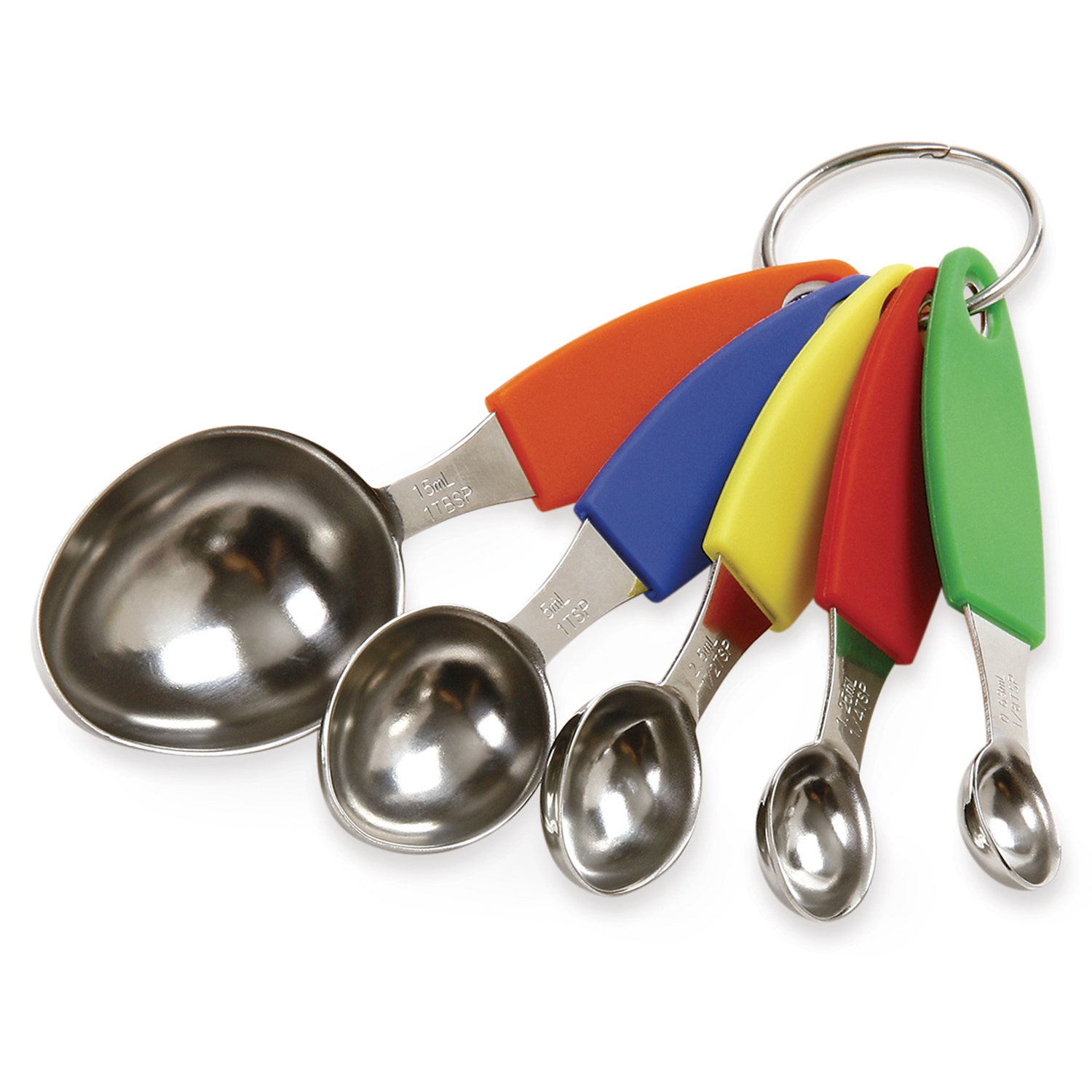 WA34082-Stainless Steel 5-Piece Measuring Spoons Set