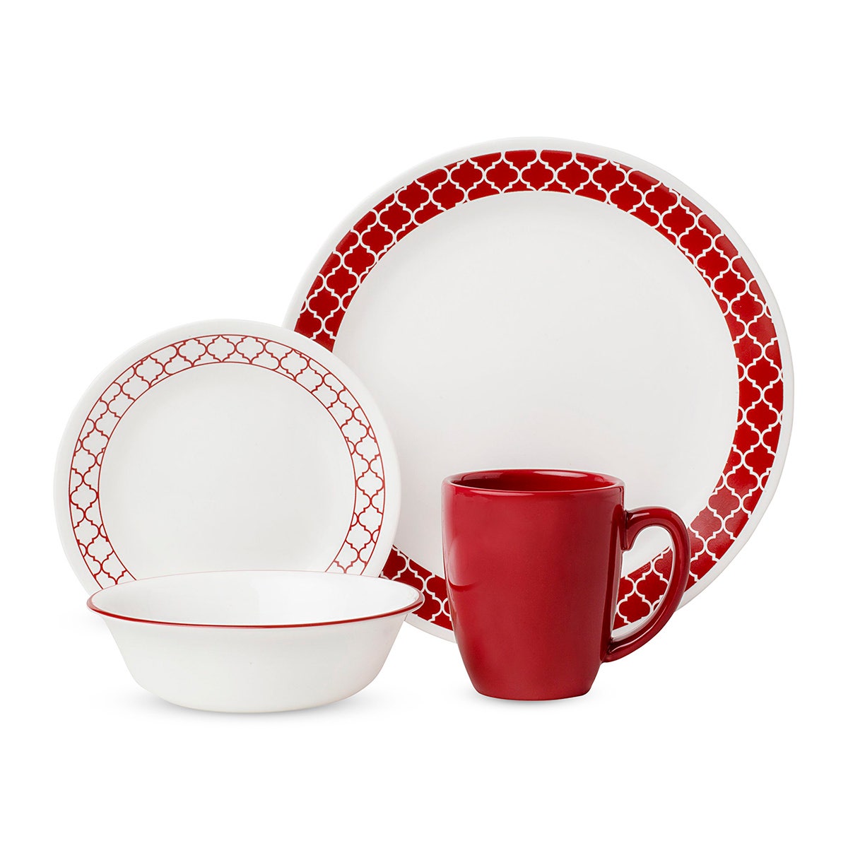 WA34234-Corelle&reg; 16-Piece Dinnerware Set - Crimson Trellis