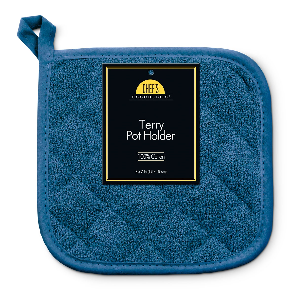WA34416-Terry Potholders - Pkg. of 6 - Blue