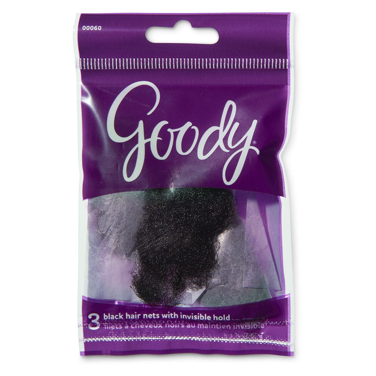 WA34955(B)-Goody® Hair Nets - Pack of 18 total (6 pkg. of 3) - Black