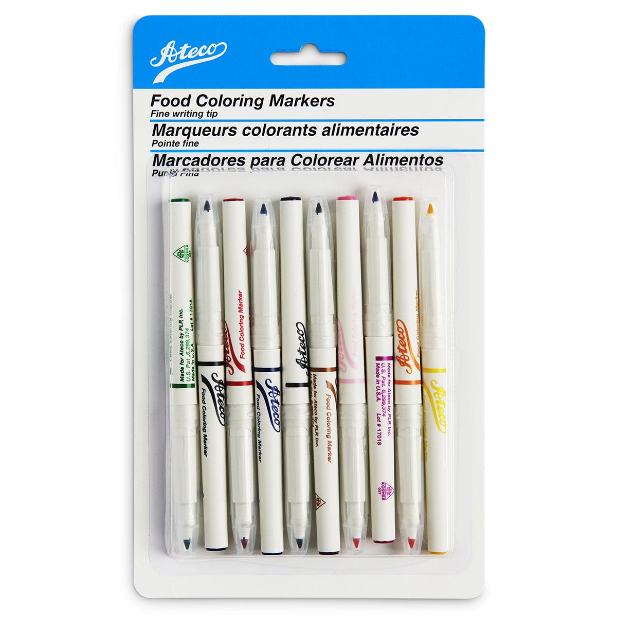 WA35172-Ateco Food Coloring Marker Set - Fine Tipped