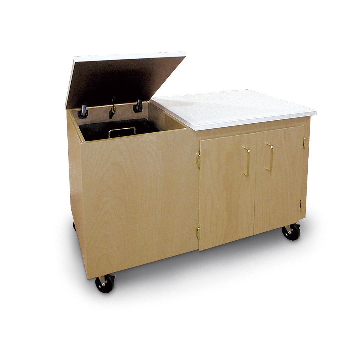 Z06051-Hann, Mobile Clay Cabinet - 37 in. W x 19.5 in. D x 22.5 in. H