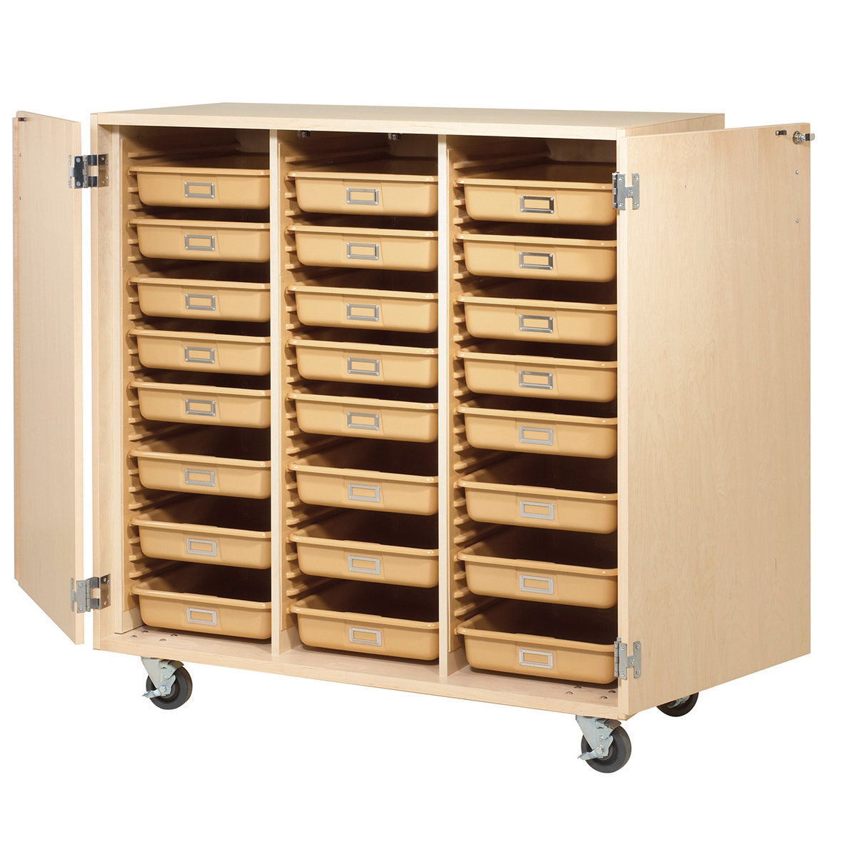 Z30476-Shain Mobile Tote Tray Storage Cabinet - 24 Trays