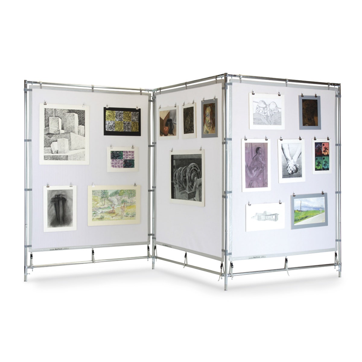 X0000Z45628-Zig-Zag Steel Frame Walls Set of 3