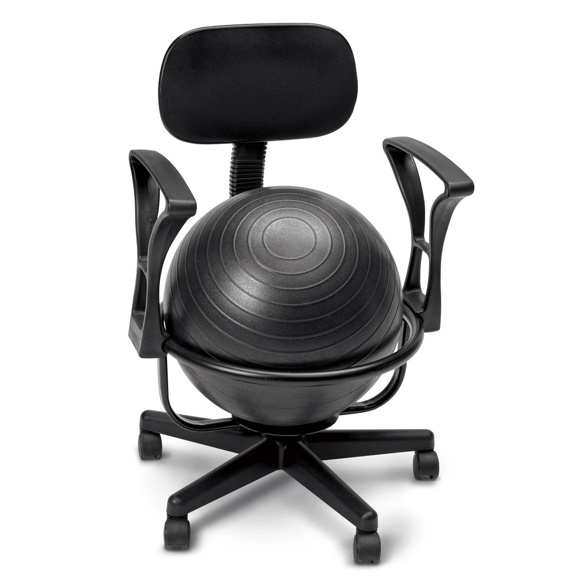 Z45880-CanDo® Metal Mobile Ball Chair with Back and Arms