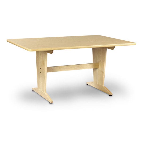 X0000Z46051-Diversified Woodcraft Pedestal Art Table - Natural Birch Plastic Laminate Top