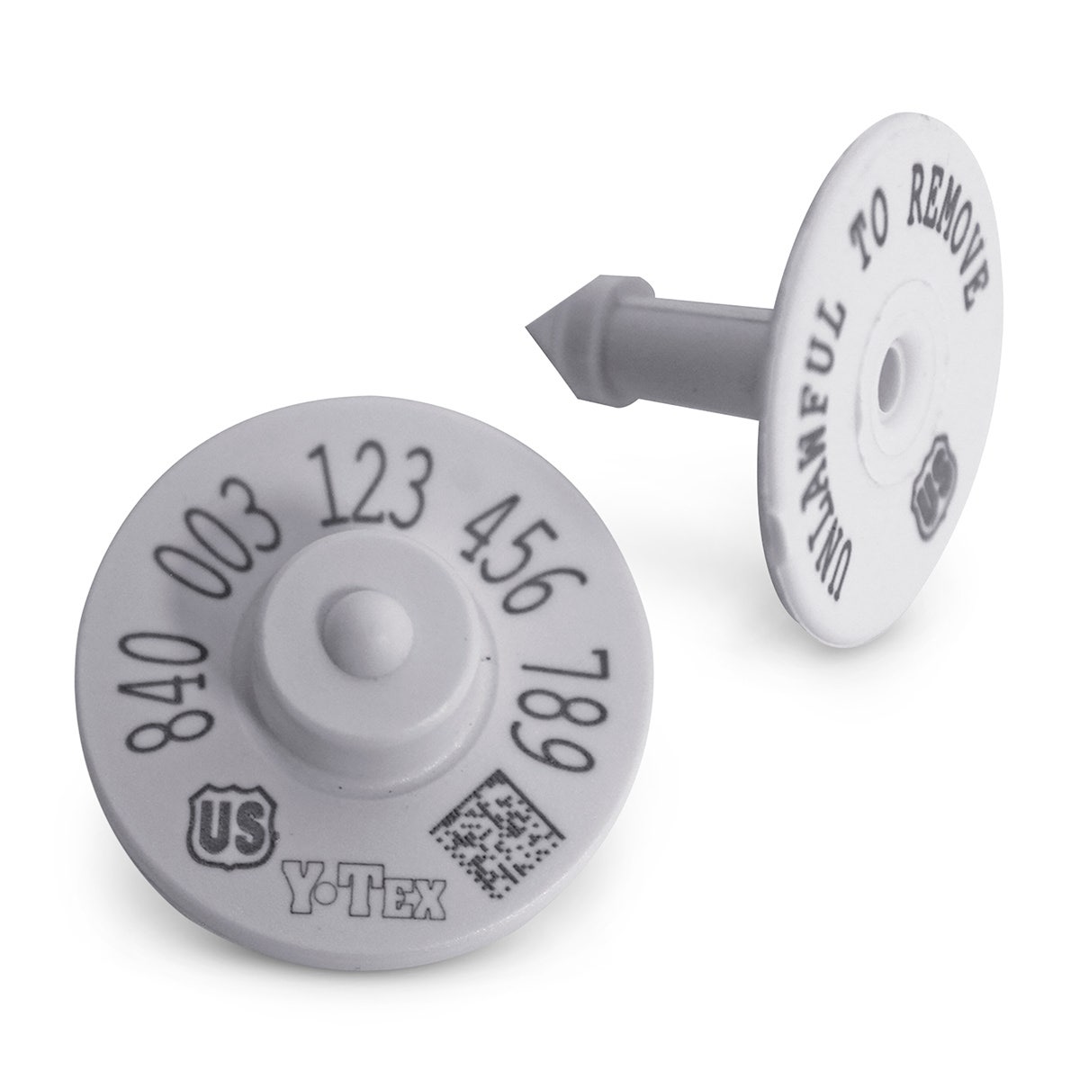 Z47277-Y-TEX® 840 HDX Official RFID Button Tags - Pkg. 20 White Tags/Buttons