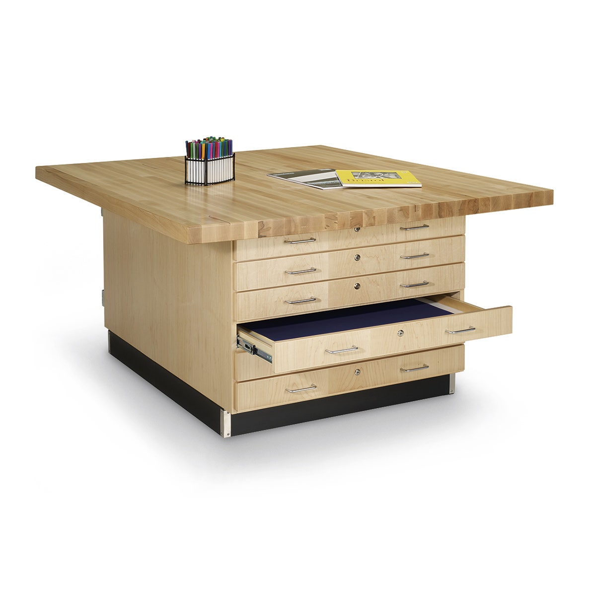 Z47319-Flat Storage Art Bench - 64 in. W x 54 in. D x 31-1/4 in. H