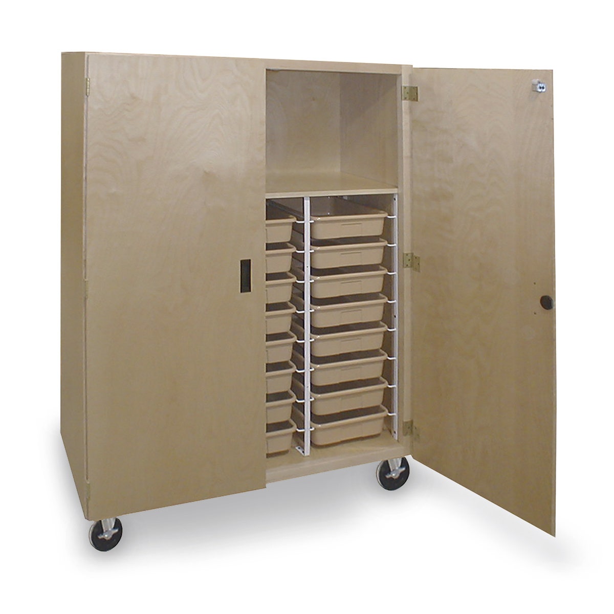 Z50188-Hann, Mobile Tote Storage Cabinet - 48 in. W x 22 in. D x 66 in. H