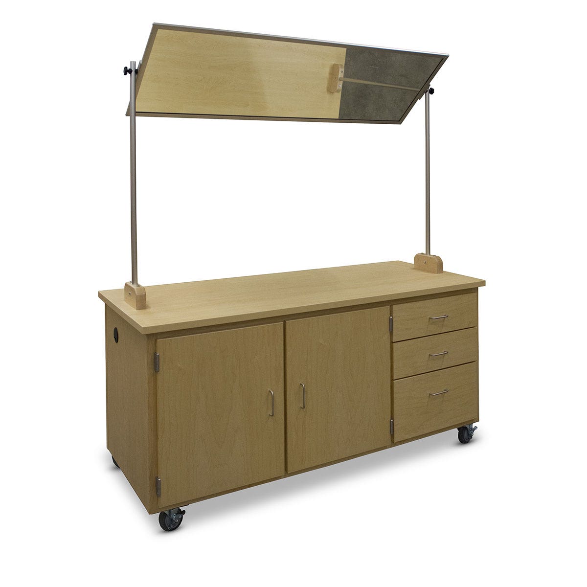 Z50639-Nasco Exclusive by Hann, Mobile Demonstration Table with Mirror - 72 in. L x 30 in. W x 36 in. H