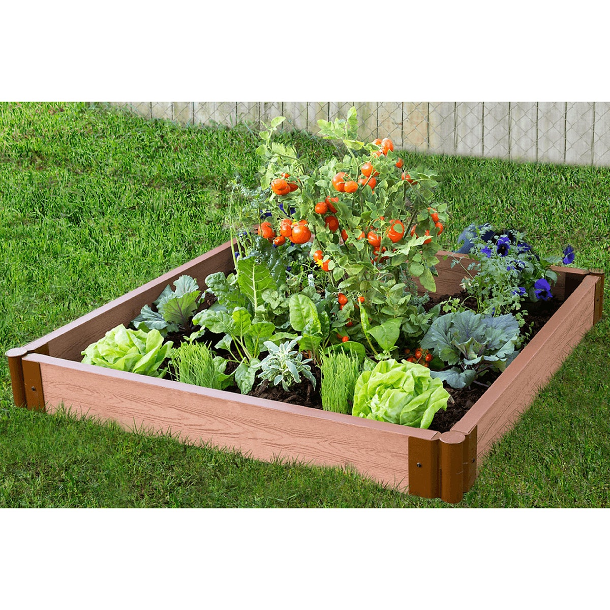 Z51724-Classic Sienna Raised Garden Bed - 4 ft. x 4 ft. x 5-1/2 in.