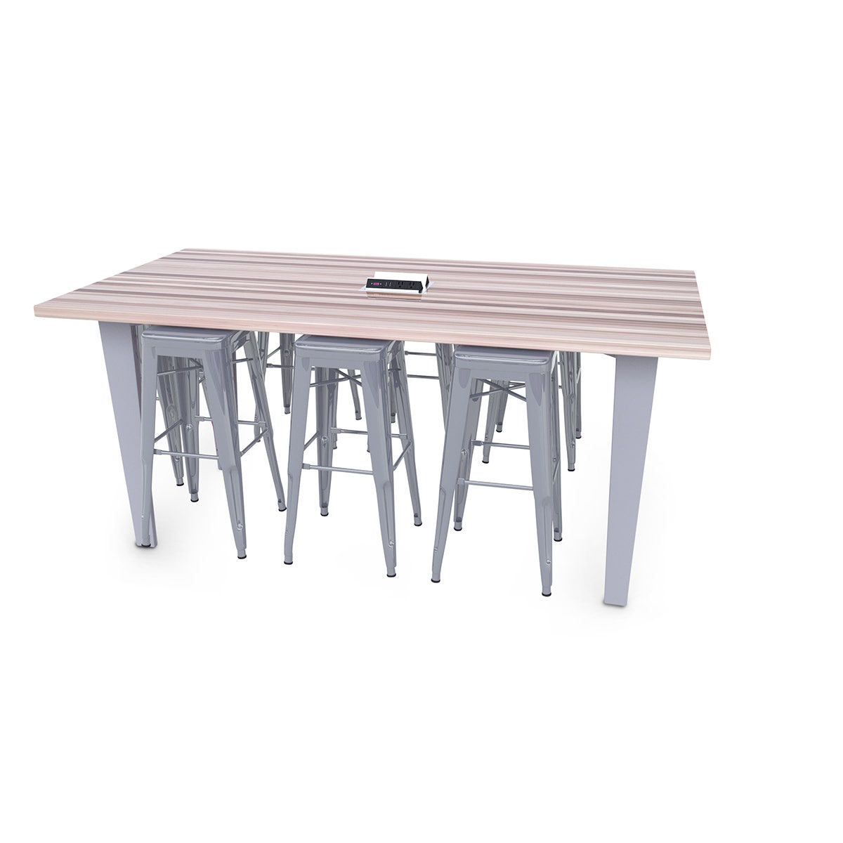 X0000Z52058-B-IDEA Island Makerspce Table - 42 in. High IDEA Island with 6 Stools
